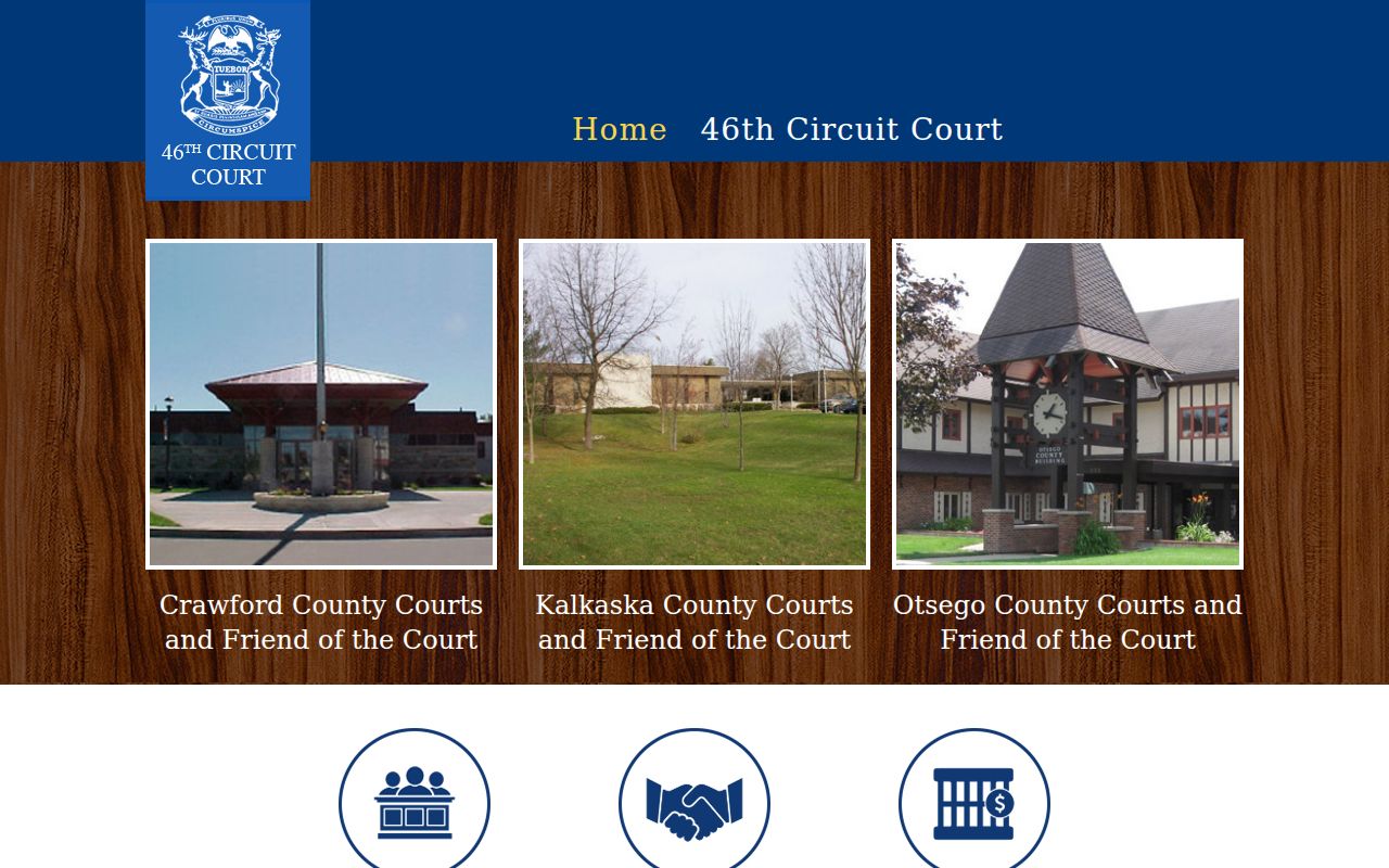 Kalkaska County court case records on the 46th Circuit Court website