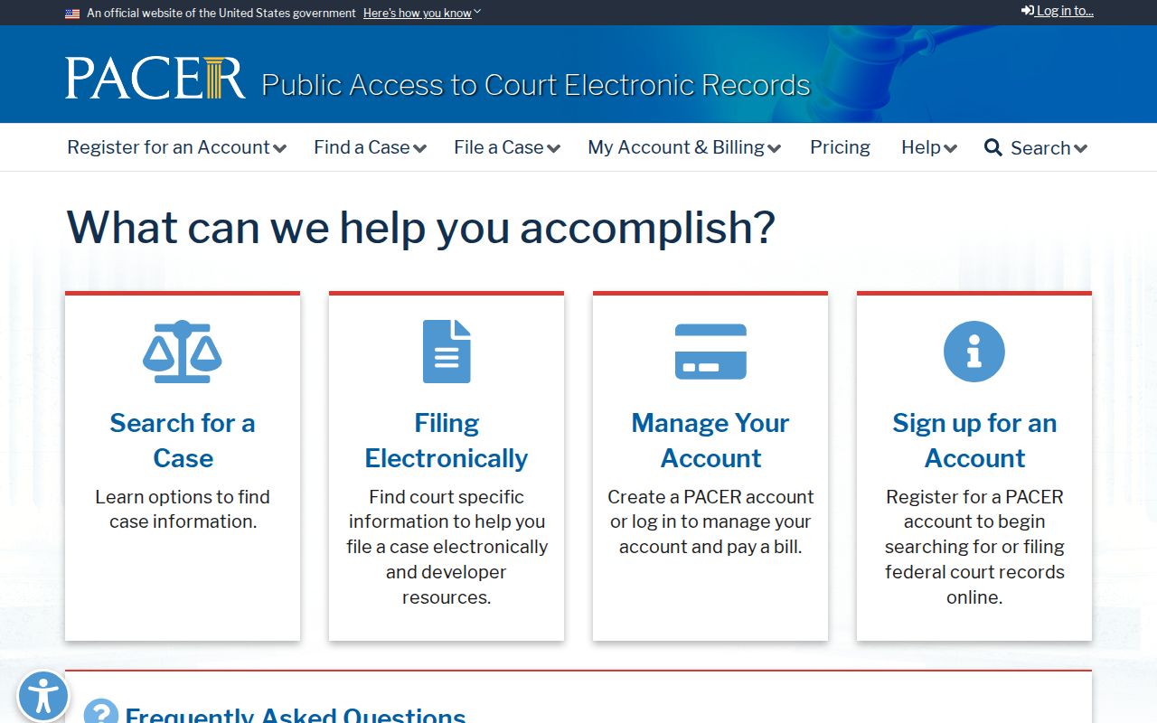 Federal PACER access for Kalkaska County criminal court case records
