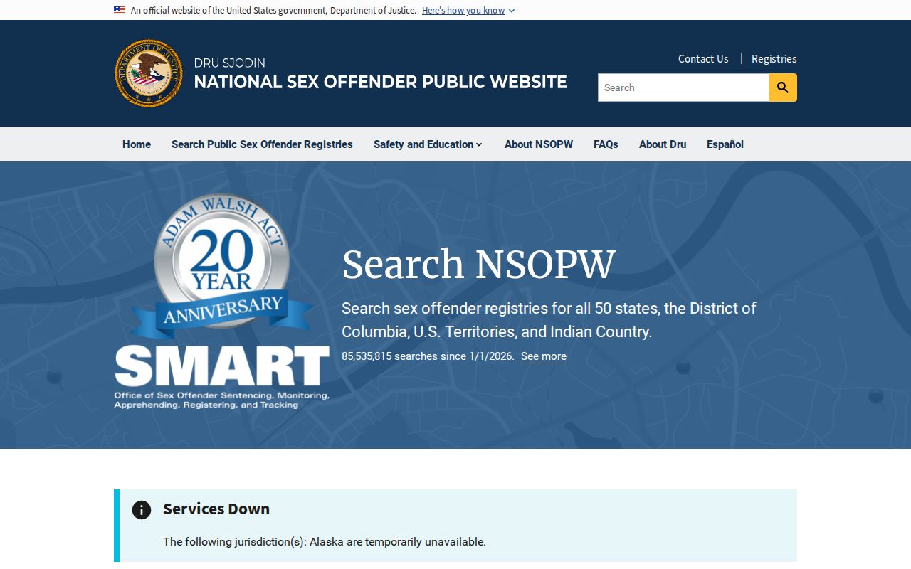 National cross-state search for Kalkaska County sex offender registry research