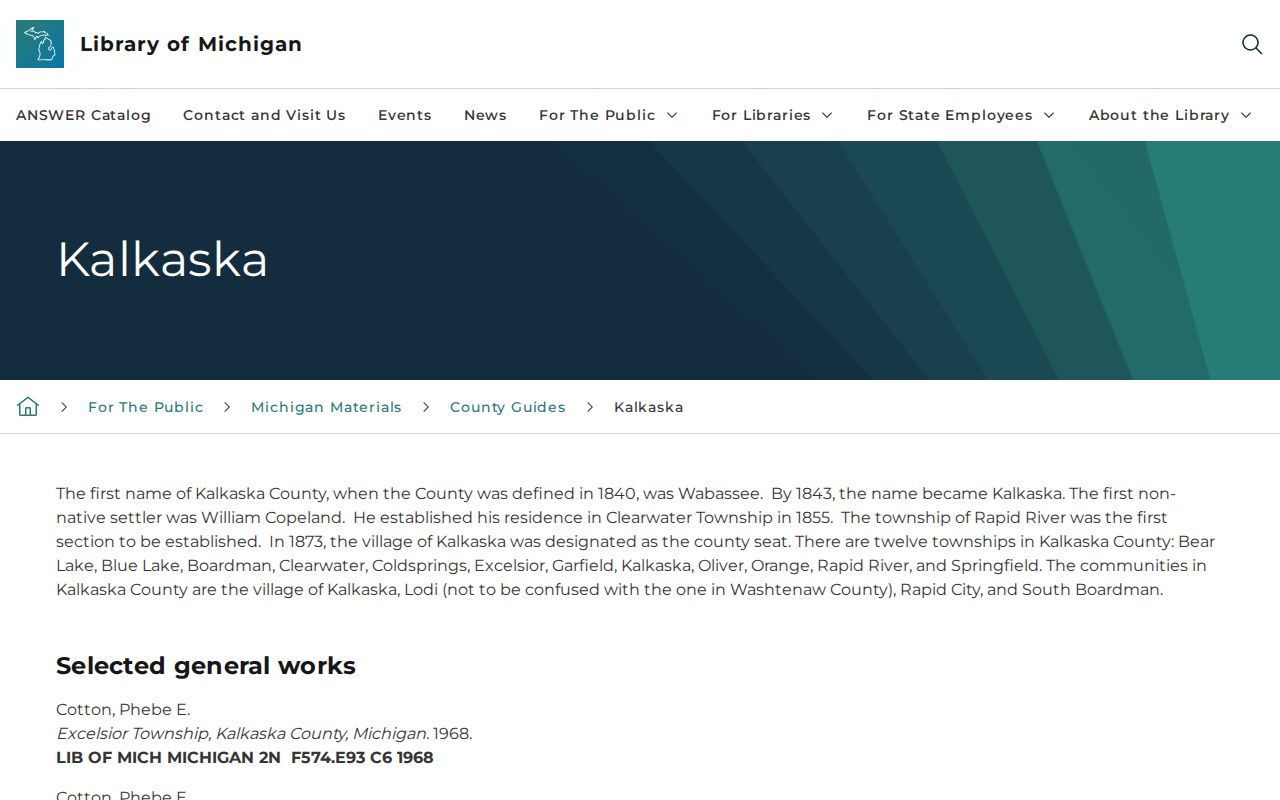 Kalkaska criminal records county court route