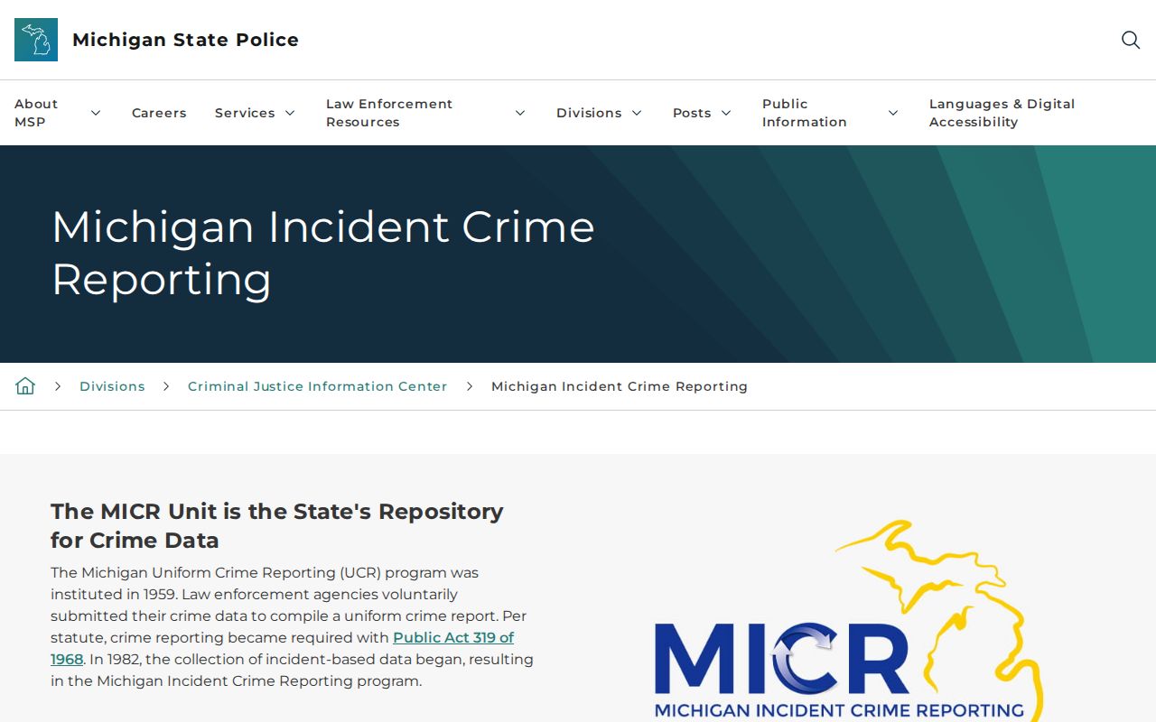 Kalkaska criminal records Michigan incident reporting source